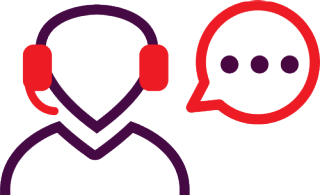 Icon of a person using a headset