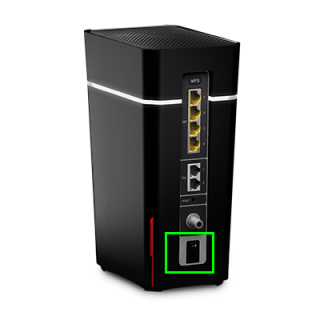 Back of the WiFi modem