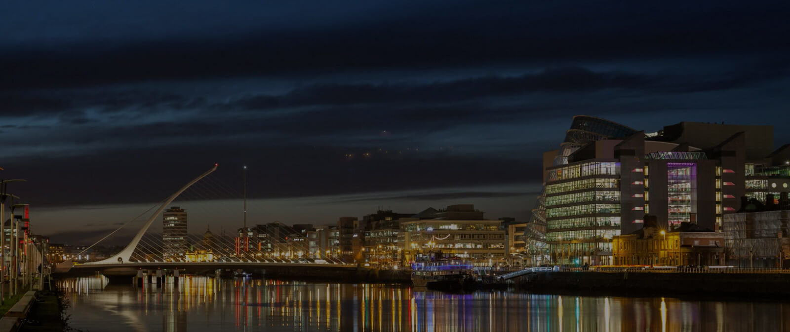 dublin city at night