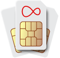 three sim cards grouped together