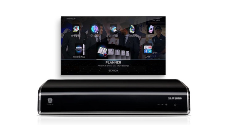 TV and a Virgin Media TV box