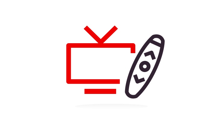 TV and TV remote icon